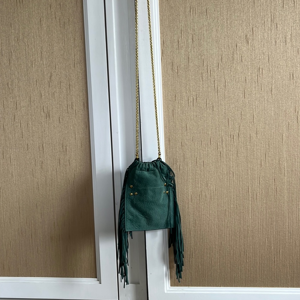 Jérôme Dreyfuss Crossbody Bag
•   Green Suede
•   Gold-Tone Hardware